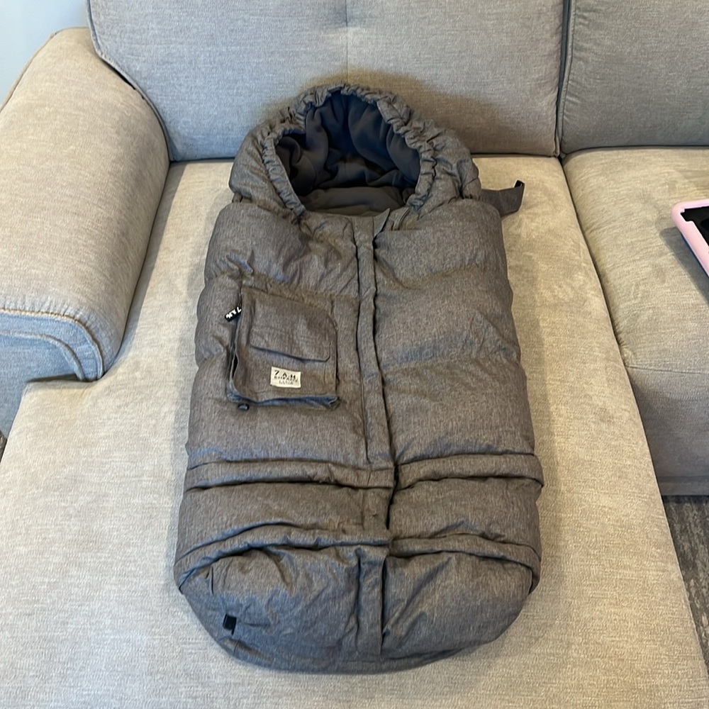 7am enfant- Baby Padded Footmuff for stroller- Gray